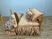 Load image into Gallery viewer, Dollhouse Miniature ~ Signed Artisan Handmade Decorated Zebra Bed