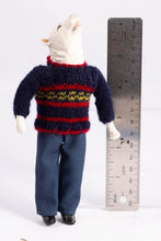 Load image into Gallery viewer, Dollhouse Miniature ~ Anthropomorphic White Polar Bear Doll in Sweater, Howling