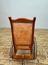 Load image into Gallery viewer, Vintage Artisan Handmade Wheel Chair Working Wheels & Fold Up Leg Rests
