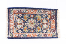 Load image into Gallery viewer, Dollhouse Miniature ~ Barry Dawson Carpet in Black & Greens 5" x 3" - Lee Lefkowitz Estate
