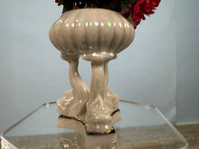 Load image into Gallery viewer, Vintage Artisan Flowers In Vince Stapleton Handmade Dolphin Planter