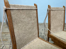 Load image into Gallery viewer, Artisan Handmade Southwestern Leather Hide Chair Set