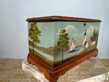 Load image into Gallery viewer, Vintage Artisan Therese Bahl Signed OOAK Handpainted Lighthouse Chest