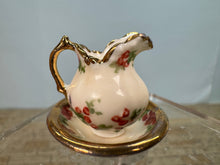 Load image into Gallery viewer, Dollhouse Miniature ~ Artisan Ni-Glo Handmade Porcelain Pitcher & Plate Set