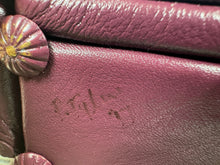 Load image into Gallery viewer, Dollhouse Miniature ~ Vintage 1990’s Artisan Pat Tyler Handmade Burgundy Leather Chair & Couch Set
