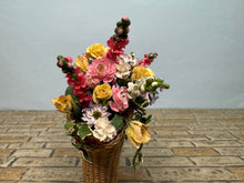 Load image into Gallery viewer, Artisan Handmade Flowers in Handmade Basket