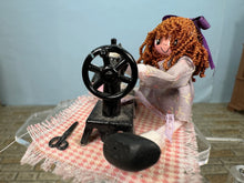 Load image into Gallery viewer, Dollhouse Miniature ~ Vintage Artisan Handmade Sewing Machine Doll In The Making