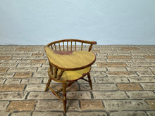 Load image into Gallery viewer, Dollhouse Miniature ~ Artisan Signed Vintage Handmade Windsor Desk Chair Handpainted Aged