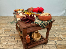 Load image into Gallery viewer, Dollhouse Miniature ~ Artisan Handmade Taco Prep Table Mexican Food
