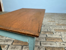 Load image into Gallery viewer, Dollhouse Miniature ~ Artisan Barbara Vajnar - Bubba's Signed Drawer Table (Small Crack in Wood Top)