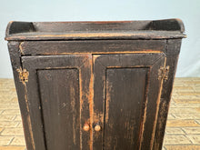 Load image into Gallery viewer, Dollhouse Miniature ~ Artisan Barbara Vajnar - Bubba's Handmade Distressed Black Kitchen Pantry