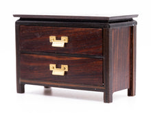 Load image into Gallery viewer, Dollhouse Miniature ~ Handmade Asian Inspired 2 Drawer Chest