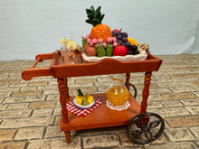 Load image into Gallery viewer, Dollhouse Miniature ~ Tropical Drink & Fruit Cart Reutter Porcelain Germany
