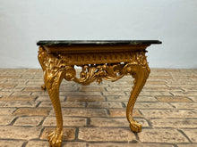 Load image into Gallery viewer, Dollhouse Miniature ~ John Hodgson Handmade Green Marble Gold Claw Foot Table