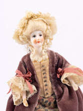 Load image into Gallery viewer, Dollhouse Miniature ~ Vintage 7 1/4" Tall Porcelain Woman Doll - Larger Scale