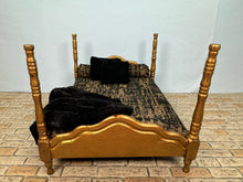 Load image into Gallery viewer, Artisan Handmade Decorated Gold Bed
