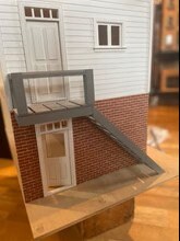 Load image into Gallery viewer, Store Dollhouse With Upstairs Apartment ~ Painted And Decorated ~ 1" Scale
