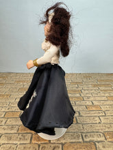 Load image into Gallery viewer, Artisan Hand Sculpted Woman Doll With Blue Dress Signed