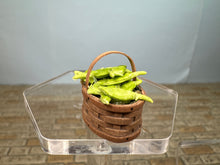 Load image into Gallery viewer, Dollhouse Miniature ~ IGMA Artist Al Chandronnait Green Peas Basket