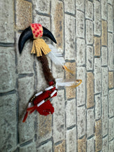 Load image into Gallery viewer, Dollhouse Miniature ~ Vintage Artisan Rainbow Hand Handmade Sioux Buffalo Horn Wand