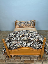 Load image into Gallery viewer, Dollhouse Miniature ~ Signed Artisan Handmade Decorated Zebra Bed 2