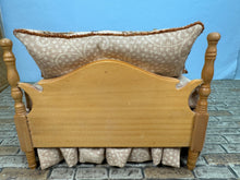 Load image into Gallery viewer, Dollhouse Miniature ~ Signed Artisan Handmade Decorated Zebra Bed 2