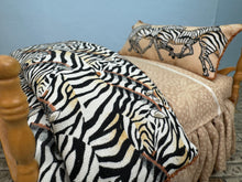 Load image into Gallery viewer, Dollhouse Miniature ~ Signed Artisan Handmade Decorated Zebra Bed 2