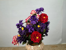 Load image into Gallery viewer, Vintage Artisan Flowers In Vince Stapleton Handmade Dolphin Planter