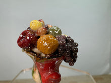 Load image into Gallery viewer, Dollhouse Miniature ~ Artisan Vince Stapleton Handmade Red Porcelain Fruit Bowl