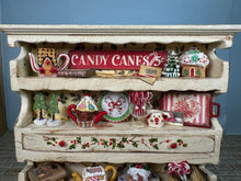 Load image into Gallery viewer, Dollhouse Miniature ~ Artisan Laura Crain - Dollhouse Land - Signed Handmade Decorated Christmas Kitchen Cabinet