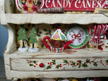 Load image into Gallery viewer, Dollhouse Miniature ~ Artisan Laura Crain - Dollhouse Land - Signed Handmade Decorated Christmas Kitchen Cabinet