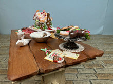 Load image into Gallery viewer, Dollhouse Miniature ~ Artisan Laura Crain - Dollhouse Land - Signed Handmade Decorated Christmas Gingerbread Table