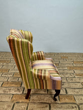 Load image into Gallery viewer, Vintage Artisan Signed Beautiful Handmade Wing Back Chair