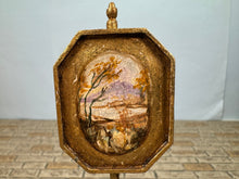 Load image into Gallery viewer, Vintage Artisan Signed Handmade Hand Painted Fire Screen
