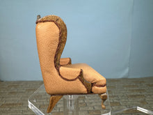Load image into Gallery viewer, Vintage Half Scale Artisan Y. Persel 1981 Handmade Leather Wingback Chair