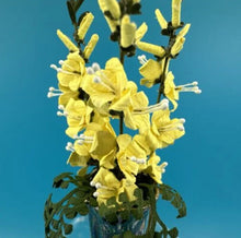 Load image into Gallery viewer, Artisan Handmade Forsythia Flowers In Vince Stapleton Vase