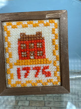 Load image into Gallery viewer, Dollhouse Miniature ~ Artisan Handmade Needlepoint Picture Frame  1776 Colonial
