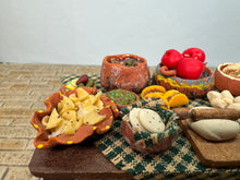 Load image into Gallery viewer, Dollhouse Miniature ~ Artisan Handmade Taco Prep Table Mexican Food