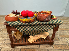 Load image into Gallery viewer, Dollhouse Miniature ~ Artisan Handmade Taco Prep Table Mexican Food