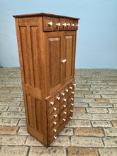 Load image into Gallery viewer, Dollhouse Miniature ~ Vintage Artisan Handmade 33 Drawer Wooden OOAK Office File Cabinet