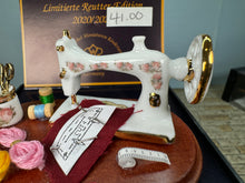 Load image into Gallery viewer, Dollhouse Miniature ~ Sewing Machine Reutter Porcelain Germany
