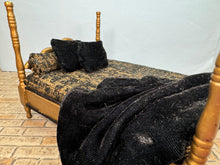 Load image into Gallery viewer, Artisan Handmade Decorated Gold Bed