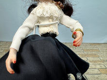 Load image into Gallery viewer, Artisan Hand Sculpted Woman Doll With Blue Dress Signed