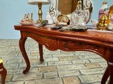 Load image into Gallery viewer, Dollhouse Miniature ~ Decorated 2 Piece Women's Vanity & Chair Set Reutter Porcelain Germany