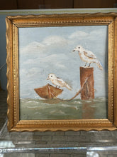 Load image into Gallery viewer, Dollhouse Miniature ~ Artist B. Ricks 1987 Seaguls Oil Painting Original