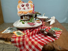 Load image into Gallery viewer, Dollhouse Miniature ~ Artisan Laura Crain - Dollhouse Land - Signed Handmade Decorated Christmas Gingerbread Table