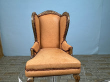 Load image into Gallery viewer, Vintage Half Scale Artisan Y. Persel 1981 Handmade Leather Wingback Chair