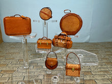 Load image into Gallery viewer, Dollhouse Miniature ~  Artisan Signed Handmade 7 Piece Leather Luggage Set