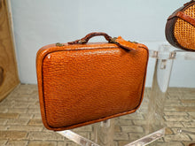 Load image into Gallery viewer, Dollhouse Miniature ~  Artisan Signed Handmade 7 Piece Leather Luggage Set