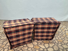 Load image into Gallery viewer, Dollhouse Miniature ~ Vintage Artisan Handmade Chair Set With Handmade Afghan Throw Blanket